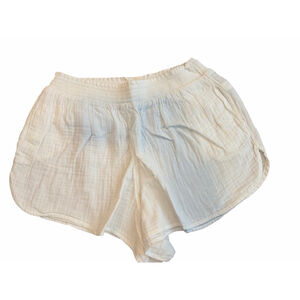 NWT Aerie White Cotton Shorts - High-Waisted - Size large
